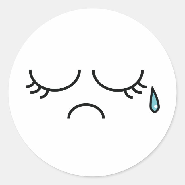 Blått Picadilly Runt Klistermärke (Framsida)