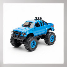 Blått Pickupa Lastbil