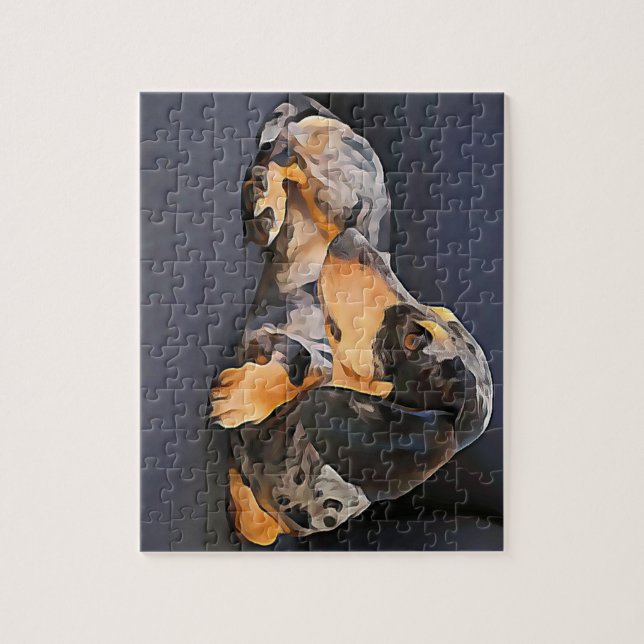 blått pingpussel pussel (Vertikal)