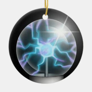 Blått Plasma Boll Ceramic Träd Ornament