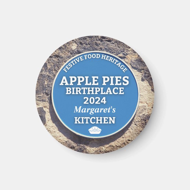 Blått plattSKYDD för Apple Paj Magnet (Framsidan)