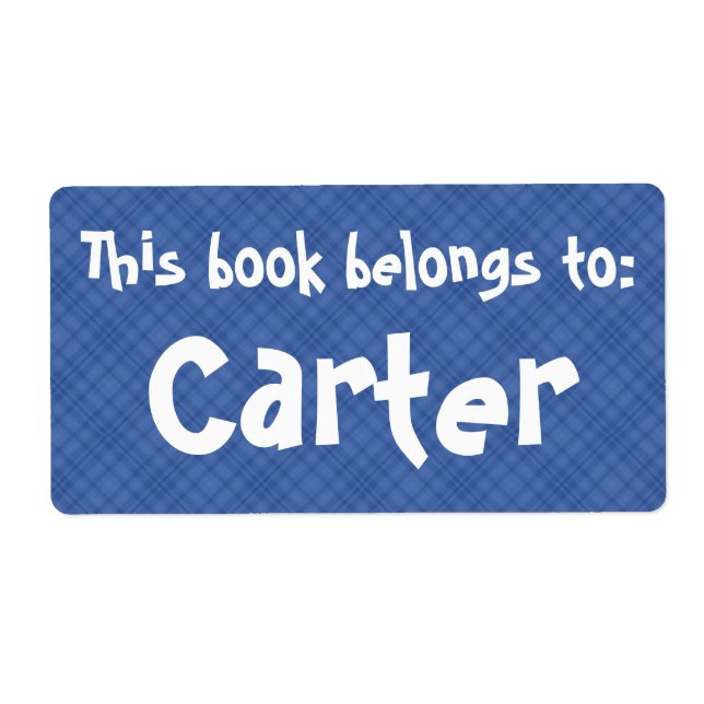 Blått Play-etikett "this Bok Tillhör to" Fraktsedel (Framsidan)