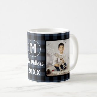 Blått Play Helgdag Family Namn 2-fotoår Kaffemugg