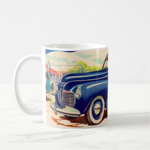 blått Plymouth 1941 Kaffemugg