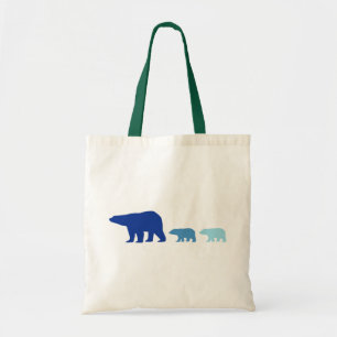 Blått Polar Bear Tygkasse