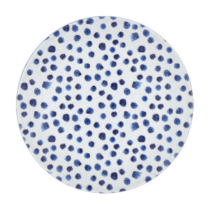 Blått polka: Vattenfärgsstreck sömlös.