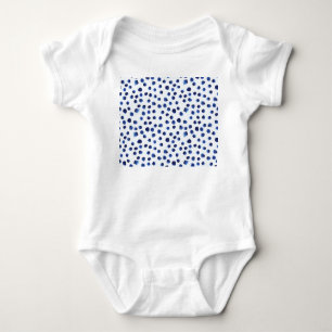 Blått polka: Vattenfärgsstreck sömlös. T Shirt