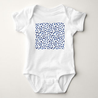 Blått polka: Vattenfärgsstreck sömlös. T Shirt