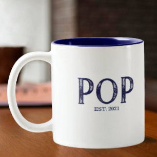 Blått Pop Etableringsår Mugg