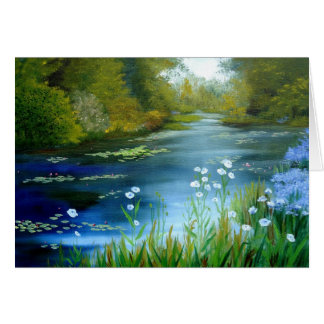 Blått poppiskort OBS kort