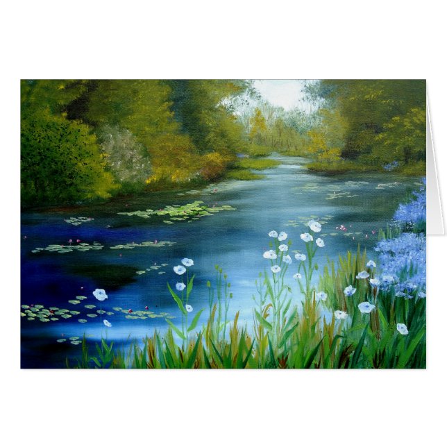 Blått poppiskort OBS kort (Framsidan Horizontal)