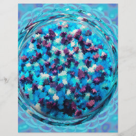 Blått Potpourri Scrapbookpapper 2-Sidig Sida