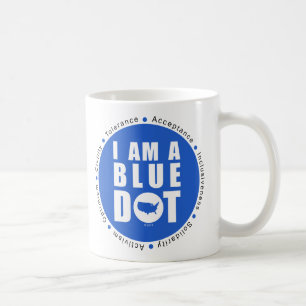 Blått pricker USA Kaffemugg