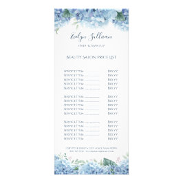 Blått prist rackkort för brandangea reklamkort