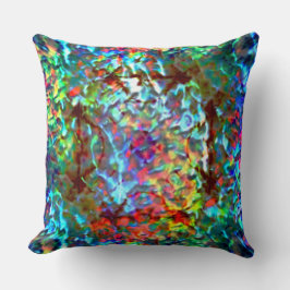 Blått psykodeliskt eller cybernetiskt hav sten kudde