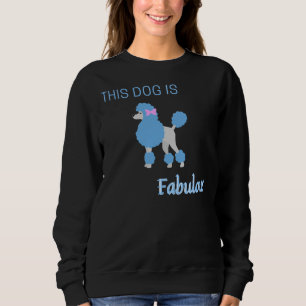 Blått pudel söt, söt, hund elegant t shirt