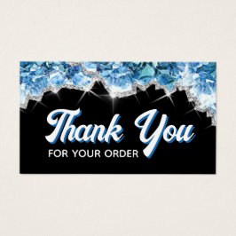 Blått rabattkort för kristaller visitkort