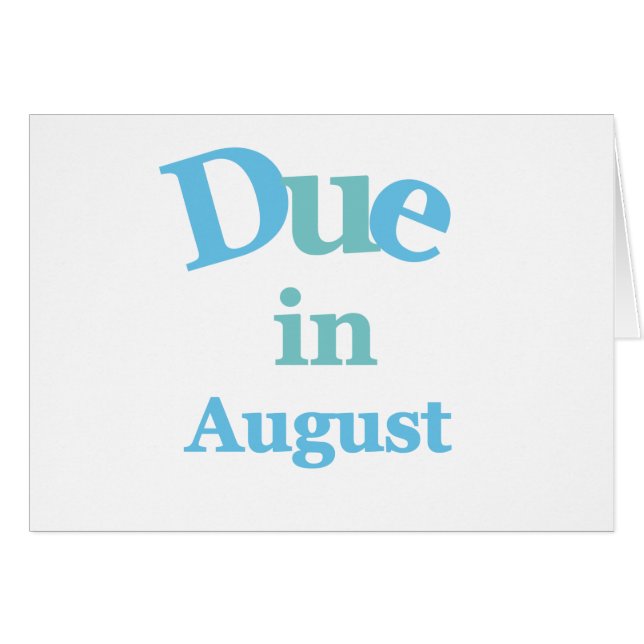 Blått rakt i Augusti Hälsningskort (Framsidan Horizontal)