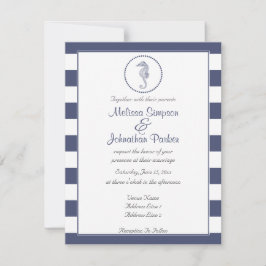 Blått Rand i sjöflottan | Seahäst Inbjudningar