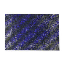 Blått rand skadat i färg och form