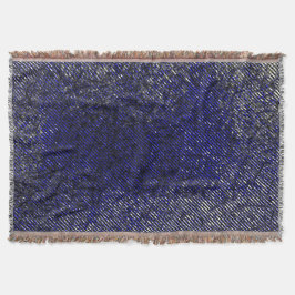 Blått rand skadat i färg och form filt