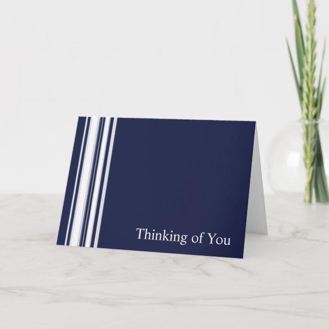 Blått Rand Sympathy Card Kort (Framsida)