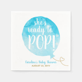 Blått Redo till Pojke-visningsprogram för popup-bu Pappersservett