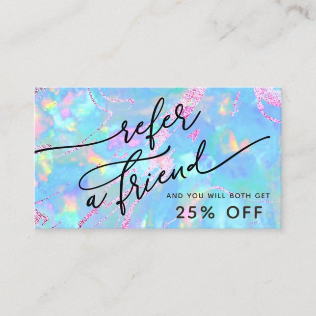 blått referenskort för struktur visitkort (Framsida)