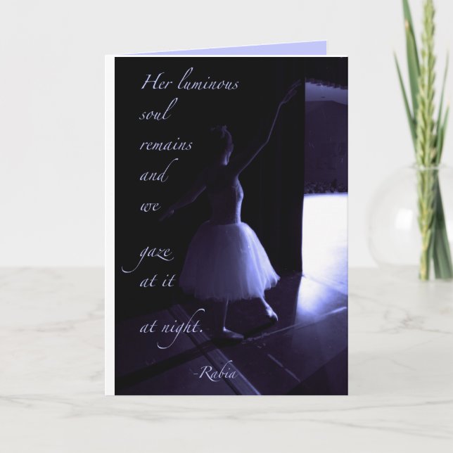 Blått ritkort för dansarens beredning helgkort (Framsida)