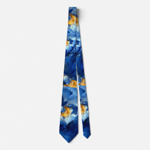 Blått Ro Blommigt Photo Mönster Elegant Tie Slips