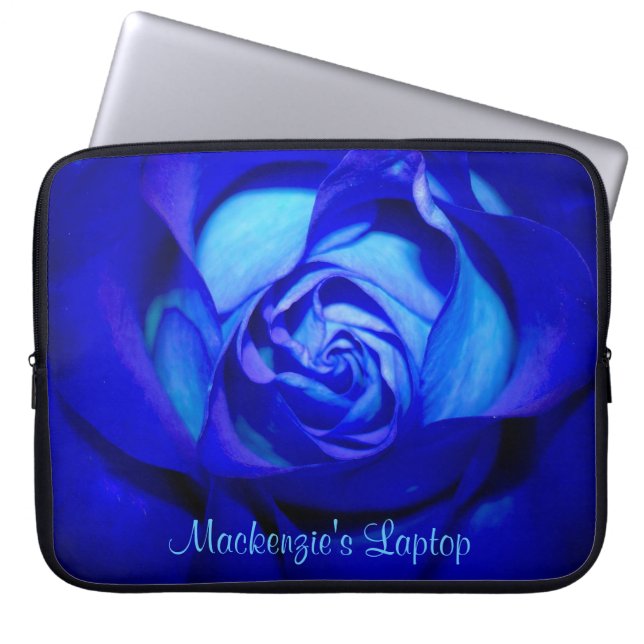 Blått Ro Laptop sleeve * Personalisera* (Framsidan)