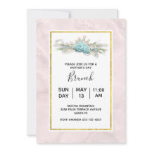 Blått Ro och Krona Blommigt Mors dag Brunch