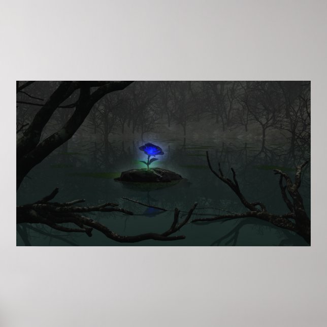 Blått Ro-utskrift Poster (Framsidan)