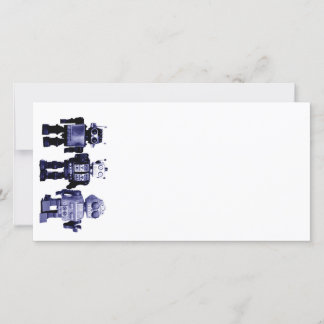 blått robotfotokort