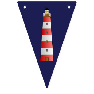 Blått rödbundet Flagga för nautiskt tema