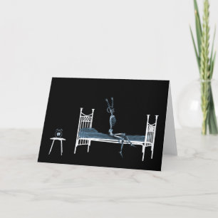 Blått röntgen-Ray Skeleton Black Blue Kort