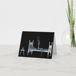 Blått röntgen-Ray Skeleton Black Blue Kort