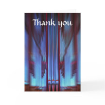 Blått rör tackkort