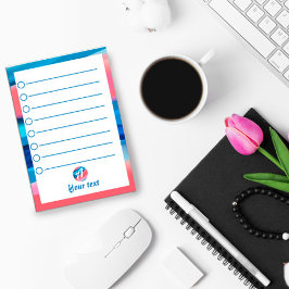 Blått Rosa-abstrakt - inledande post-it-anteckning Post-it Block