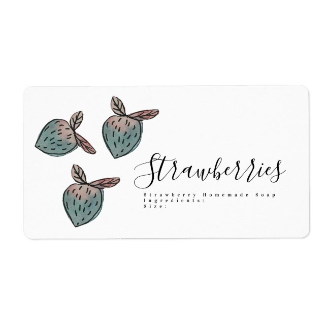 Blått Rosa av vågsfärg jordgubbsdukar Fraktsedel (Framsidan)