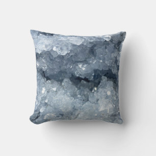 Blått rosa Crystal Cluster Pillow Skriv ut Kudde