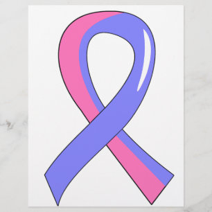Blått Rosa för bröstcancer hos män Reklamblad