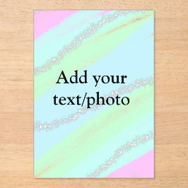 Blått rosa grönt glitter gnistra pastel lägg till