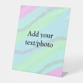 Blått rosa grönt glitter gnistra pastel lägg till