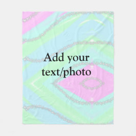 Blått rosa grönt glitter gnistra pastel lägg till fleecefilt