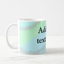 Blått rosa grönt glitter gnistra pastel lägg till kaffemugg