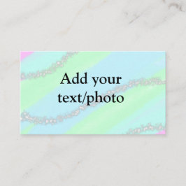 Blått rosa grönt glitter gnistra pastel lägg till visitkort