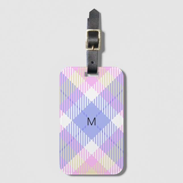 Blått Rosa Gult Bagagebricka (Framsida vertikal)