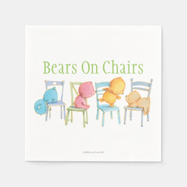 Blått, Rosa, Gult och Björn spelar Pappersservett (Framsidan)