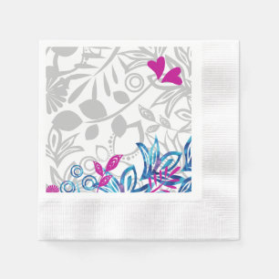 Blått, Rosa, lätt Grått Blommigt Pappra blöjor Pappersservett